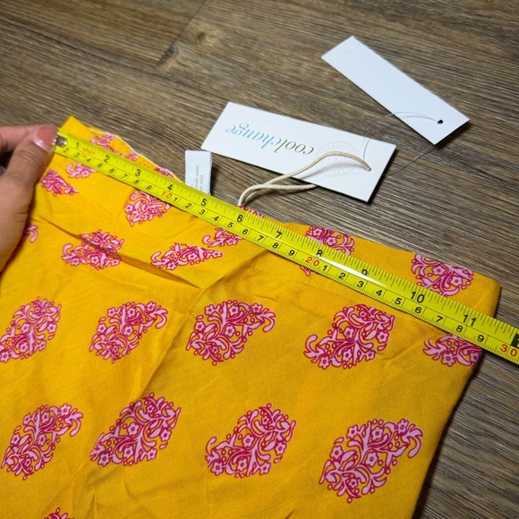NWT Coolchange Vibrant Pink Orange Boho Tired Ruffle Paisley Skirt XS - Picture 4 of 8